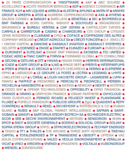 sociétés représentées au 27/04/2026