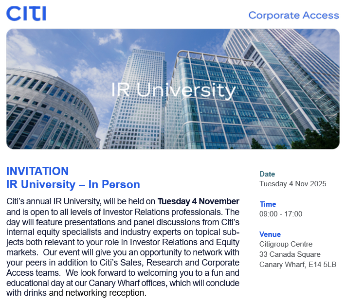 IR University Citi 1